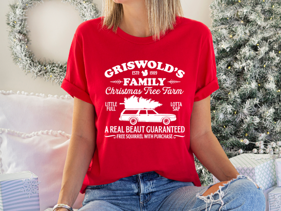 TEE SHIRT - Griswold Family Christmas Tee | Famous Name | Movie Nostalgia | Short Sleeve | Graphic Tee | Unisex Tees | Christmas