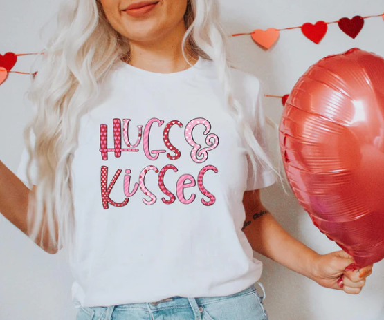 SCREEN PRINT - Hugs and Kisses | Hugs& Kisses | Heart Day | Valentines Day | LGBTQ Screen Print