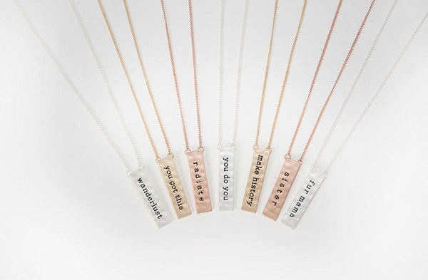 Stamped Metal Necklaces