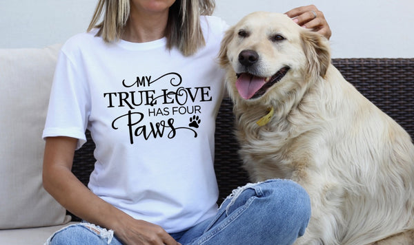 My True Love has 4 (Four) Paws Screen Print