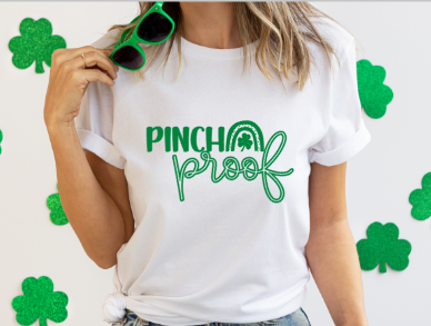 Pinch Proof | Boho | Rainbow | St. Patrick's Day | St. Patrick Day | Shamrock | Clover |  Screen Print