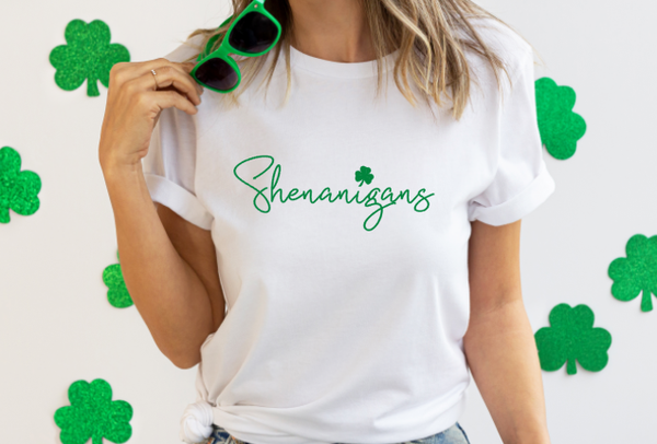 Shenanigan's | St. Patrick's Day | St. Patrick Day | Shamrock | Clover |  Screen Print