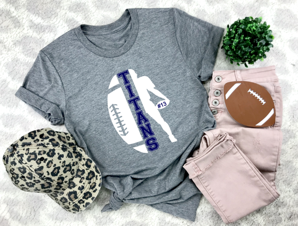 Personalized Football Graphic Tee