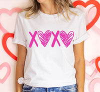 XOXO, Valentines Day, Hearts and Circles, X's and O's, | Valentines Day | Love | Screen Print