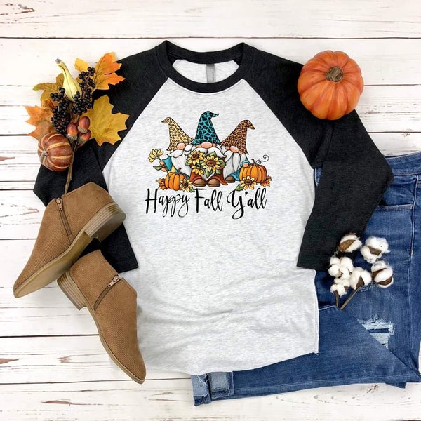 Gnome Happy Fall Y'all Graphic Tee