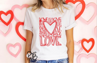 Love Typography Graphic Tee