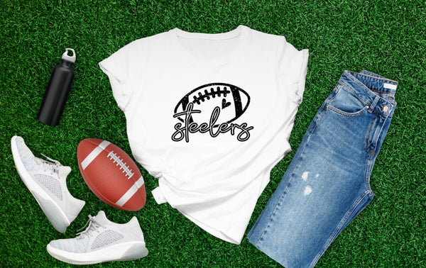 Steelers Football Tee | Unisex Shirt | Short Sleeve | Graphic Tee | Unisex Tees | Football Mom | Steelers